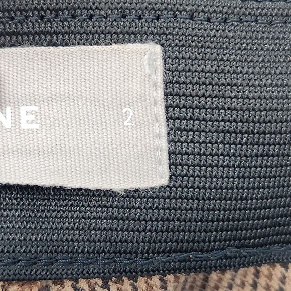 Everlane Brown Micro Plaid Cropped Work Academia Professor Pants Women's 2 - Picture 3 of 9